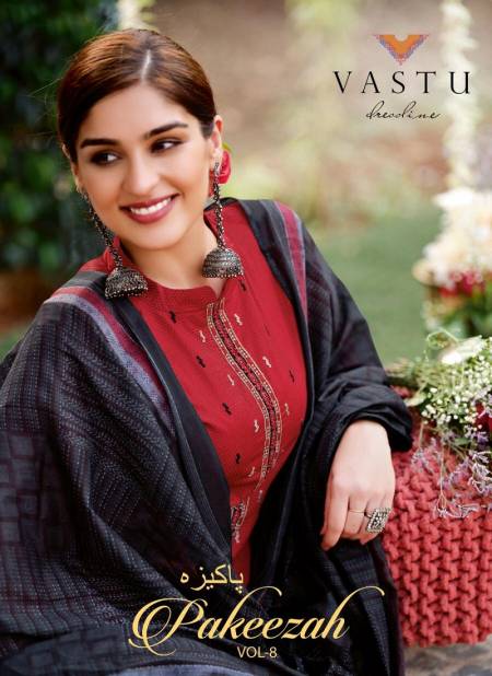Vastu Pakeezah 8 Latest Casual Wear Designer Lawn Cotton  Lawn Print With Exclusive Work  Dress Material Collection Catalog